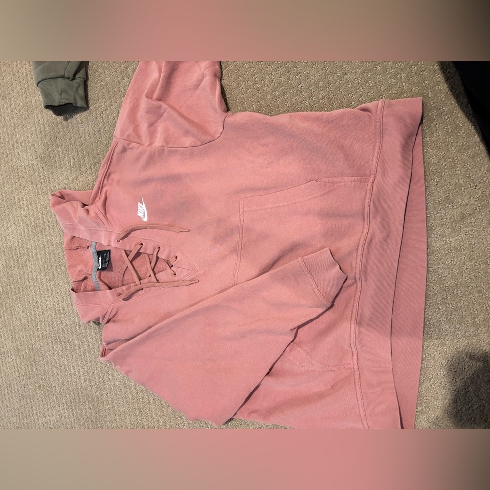 Nike Rose Lace-Up Pullover Hoodie